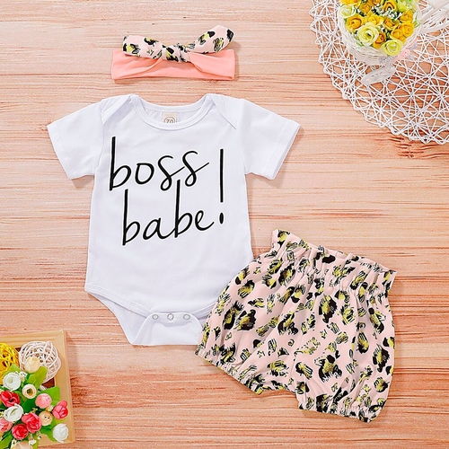 Summer Baby Toddler Girls Letter Printed