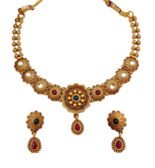 Artificial Stylish White Pearl Plated Chocker Set for Women