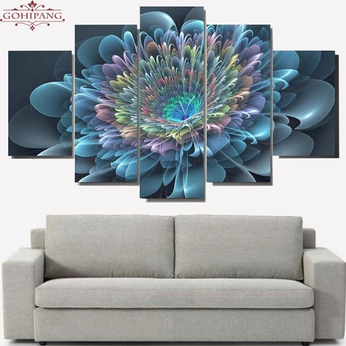 Framed 5 Piece Canvas Art Wall Picture