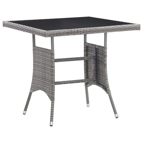 Garden Table Anthracite 31.5"x31.5"x29.1" Poly Rattan