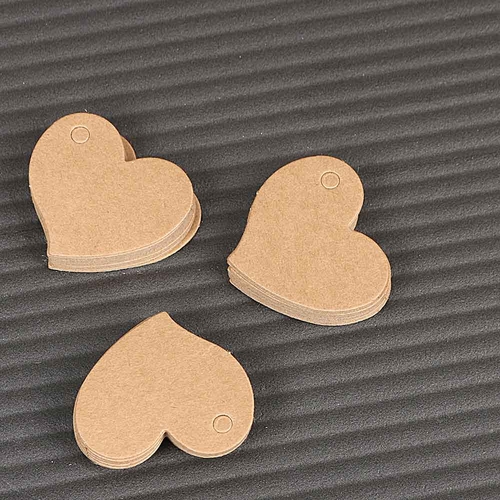 100pcs Fashion Heart Wedding Cards Kraft Paper