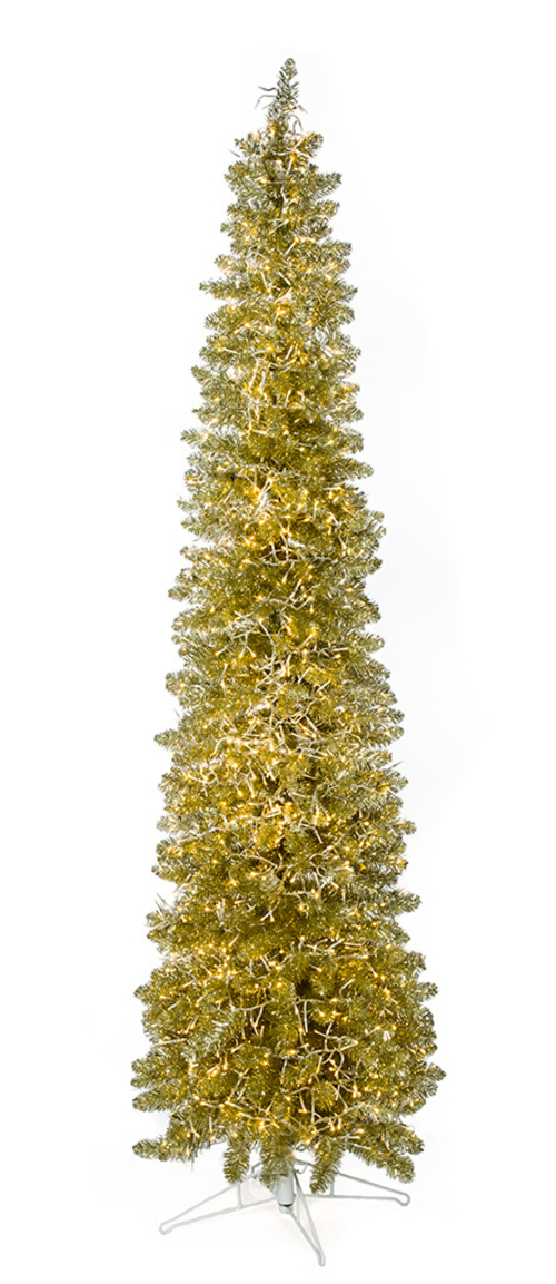 Autograph Foliages C-180874 7.5 ft. Sparkling Champagne Pencil Tree