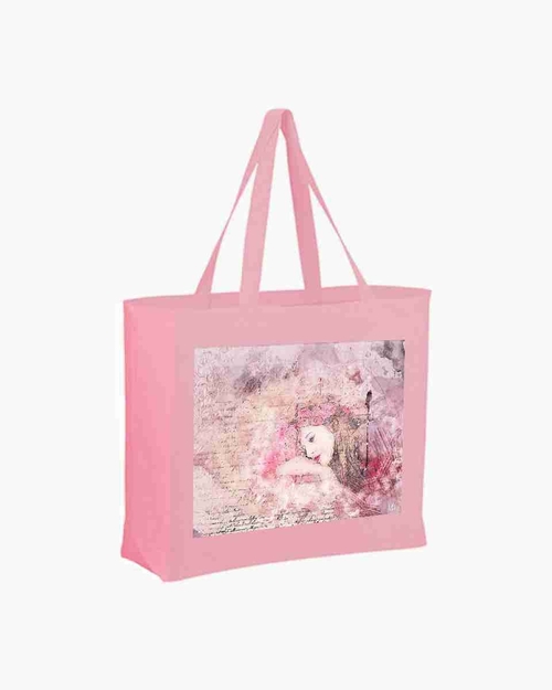 Women Abstract Art Tote Grocery, Beach New Zipper  Bag
