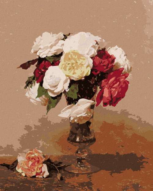 Paint by Numbers - Vase of Roses (HENRI FANTIN-LATOUR)