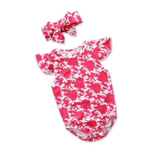 Baby Girls Rompers Soft Floral lace Jumpsuit