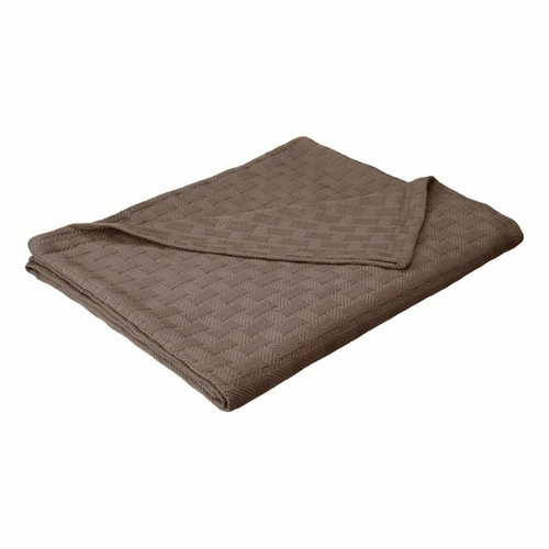 Impressions BLANKET-BAS FQ CL Full & Queen Cotton Blanket Basket Weave