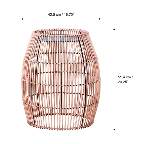 Teamson Home Bamboo Large Round Garden Side Table