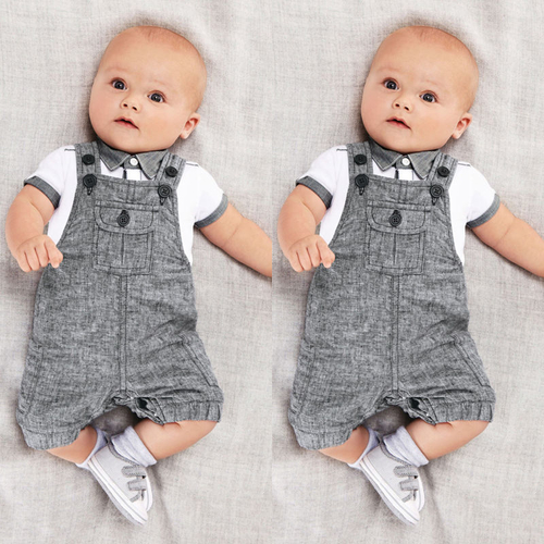 Newborn Toddler Baby Boys Summer 2PCS Sets Short