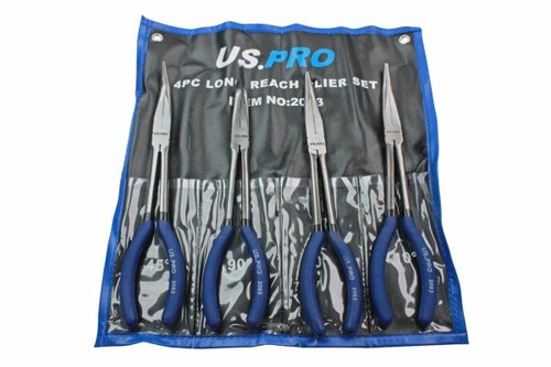 US Pro 4 Pc Long Reach Plier Set