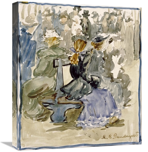 Global Gallery GCS-268410-22-142 22 in. Ladies Seated on a Bench Art P