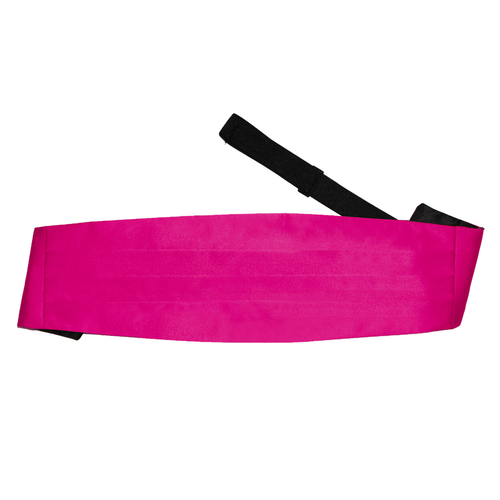Plain Satin Cummerbund - Hot Pink