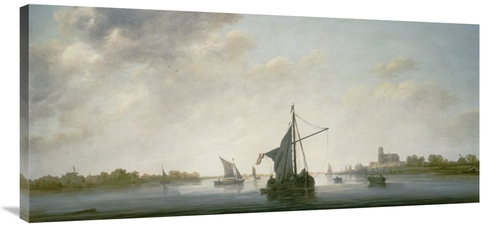 Global Gallery GCS-460010-44-142 44 in. A View of the Maas at Dordrech