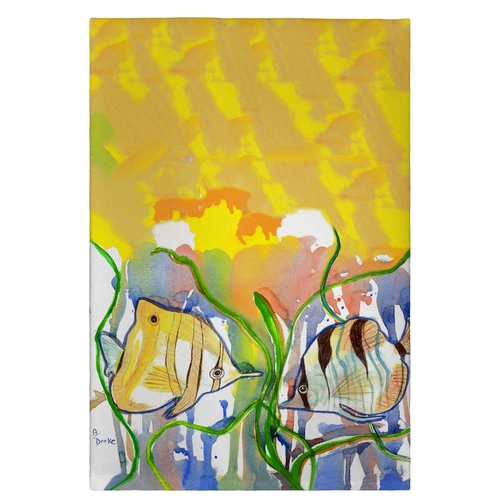 Betsy Drake GT305 Angel Fish Guest Towel - 20 x 20 in.