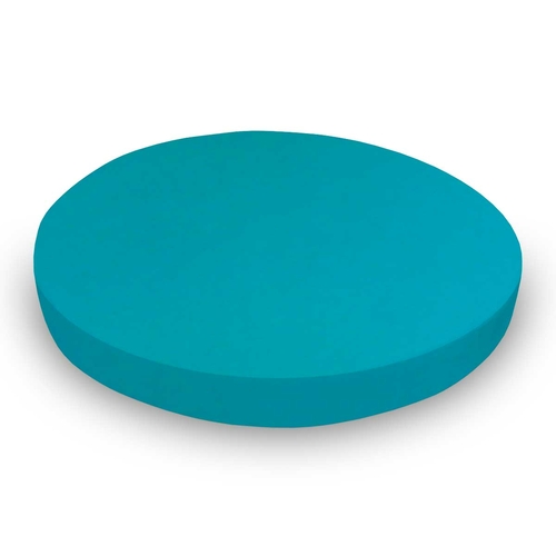 SheetWorld Fitted Round Crib Sheet - 100% Cotton Jersey - Teal, Made