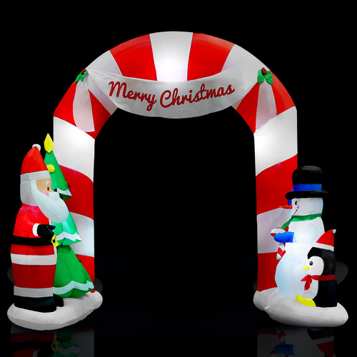 Jingle Jollys Christmas Inflatable Santa Archway 3M Outdoor