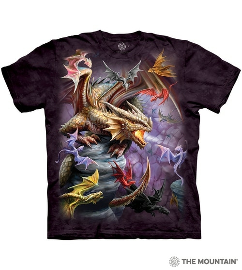 The Mountain 1064392 Purple Dragon Clan Adult Classic Tee - Large