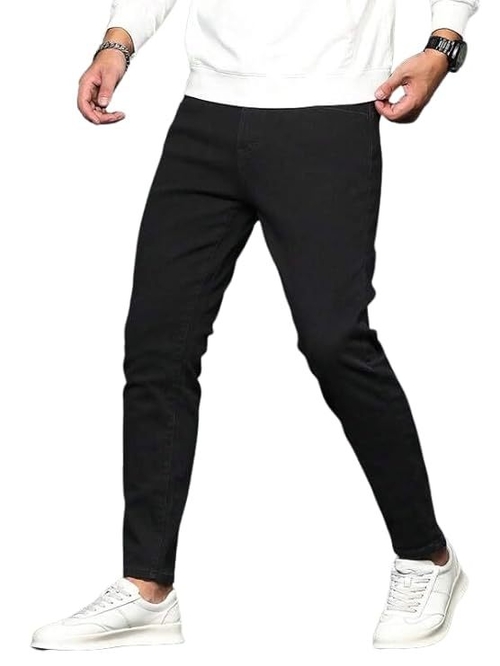 Denim Skinny Jeans For Men (Size-XL) (Color-BLACK)