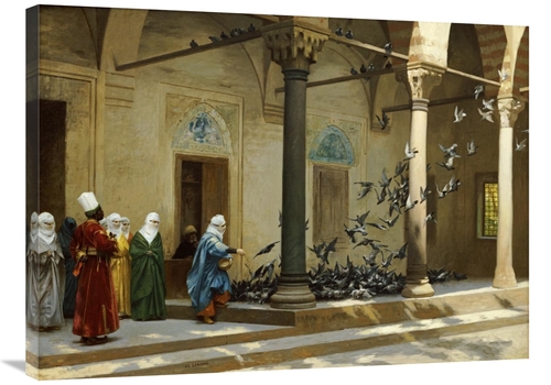 Global Gallery GCS-266379-36-142 36 in. Harem Women Feeding Pigeons in