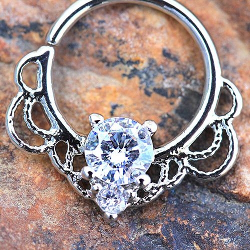 316L Stainless Steel Made for Royalty Ornate Seamless Ring