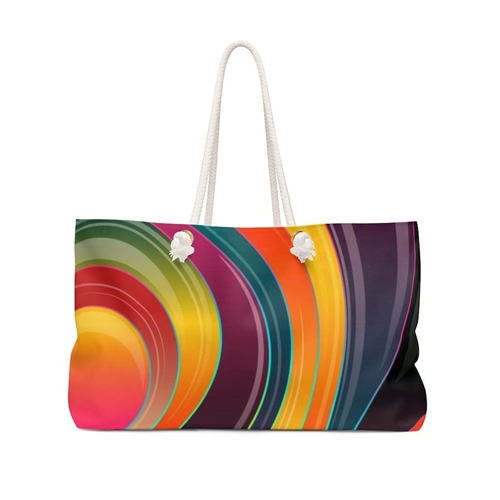 Weekender Tote Bag - Swirl Multicolor Illustration