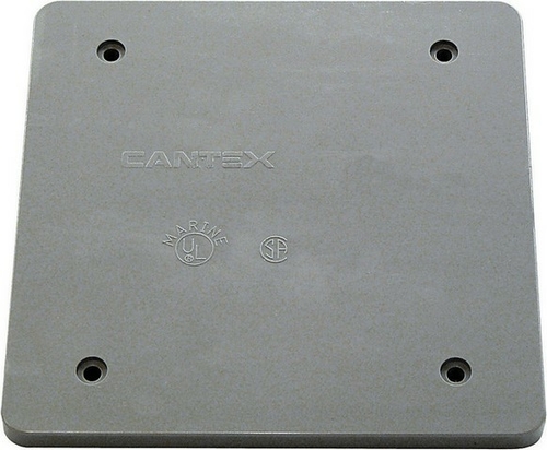 Cantex 5133410B PVC 2 Gang FS Outlet Box Blank Cover