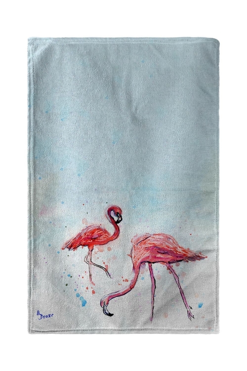 Betsy Drake BT643 30 x 50 in. Funky Flamingos Beach Towel