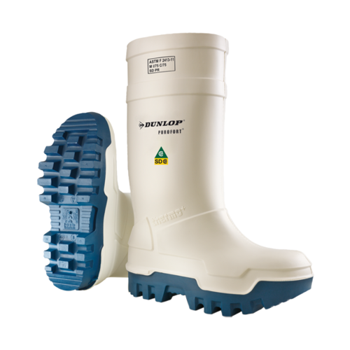 Dunlop E66214308 Dunlop Purofort Thermo Plus Full Safety, White & 