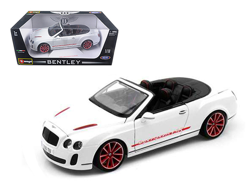 2012 2013 Bentley Continental Supersports ISR Convertible White 1/18