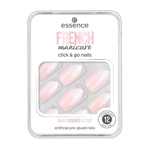 False nails Essence Click & Go Nails 02-babyboomer style French