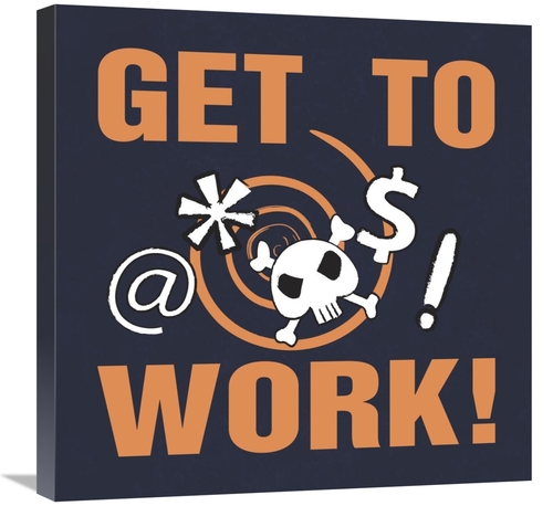 Global Gallery GCS-382222-2424-142 24 x 24 in. Grawlix - Get to Work A