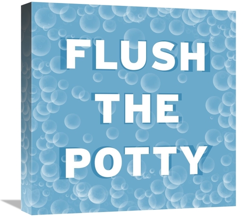 Global Gallery GCS-453844-1818-142 18 x 18 in. Bathroom Signs - Bubble