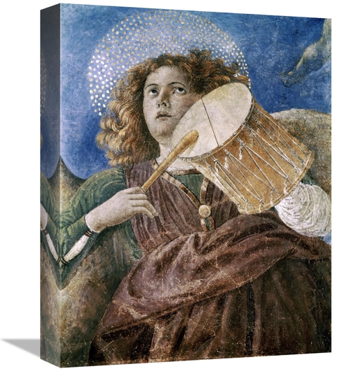 Global Gallery GCS-277564-16-142 16 in. Music Making Angel with Drum A