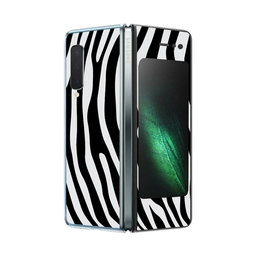 MightySkins SAGFO-Black Zebra Skin for Samsung Galaxy Fold - Black Zeb
