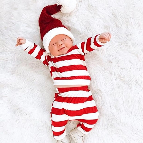 Toddler Baby Kids Boys Christmas Striped