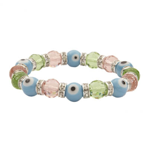 Alexander Kalifano BLUE-BEE-10 Evil Eye Gorgeous Glass Bracelets - Mul