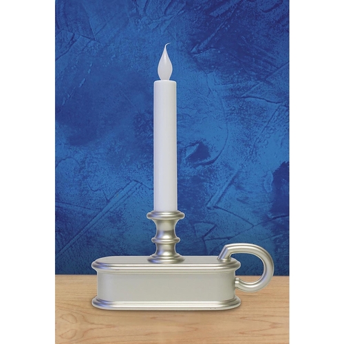 Celebrations 9737081 No Scent Pewter Auto Sensor Candle, 9 in.