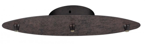 Cal Lighting CP3L-PN-RU Line Voltage 3 Light Canopy - Rust