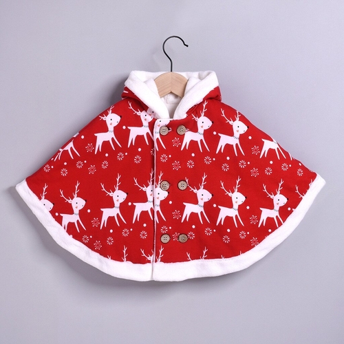 Kids Baby Girls Outwear Button Jacket Deer