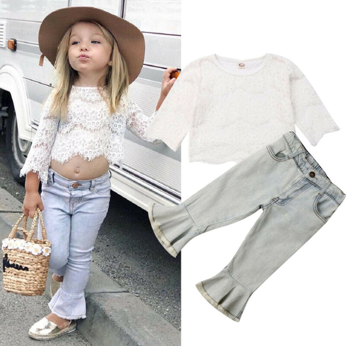 1 6Y Fashion Toddler Baby Girls Clothes Sets White