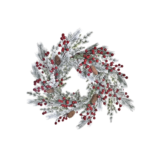 Decoration DKD Home Decor White Red Green PVC Snowfall 64 x 8 x 64 cm
