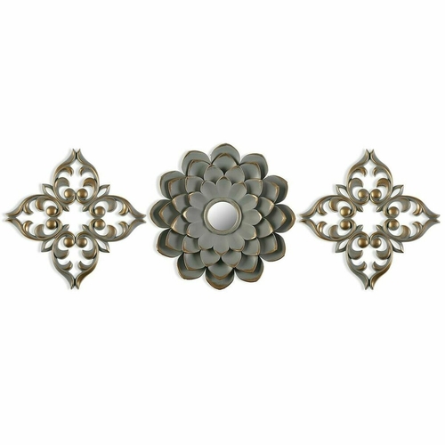 Wall mirror Versa Mirror Plastic (35 x 35 cm) (3 Pieces)