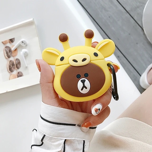 Giraffe Brown Bear AirPods Case Shockproof Dustproof