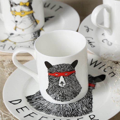 Simple cute animal series ceramic coffee cup