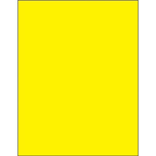 Box Partners LL185YE 8.5 x 11 in. Fluorescent Yellow Rectangle Laser L