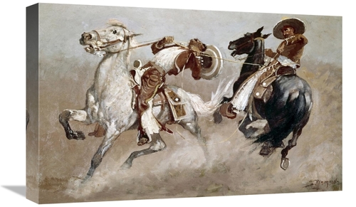 Global Gallery GCS-279604-22-142 22 in. Cowboy Fun in Old Mexico Art P