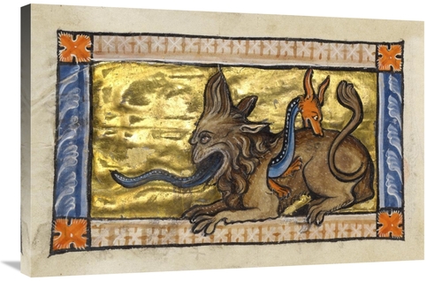 Global Gallery GCS-454754-2436-142 24 x 36 in. A Crocodile & a Hydrus 