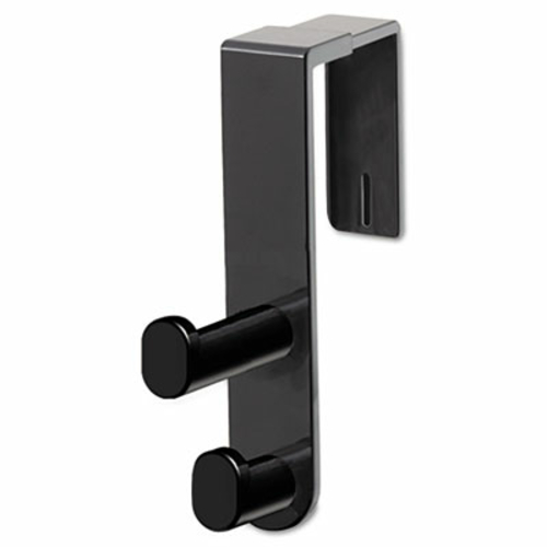 Safco 4225BL Plastic Coat Hook  2 Hook  1.75 x 6.5 x 7.75  Black