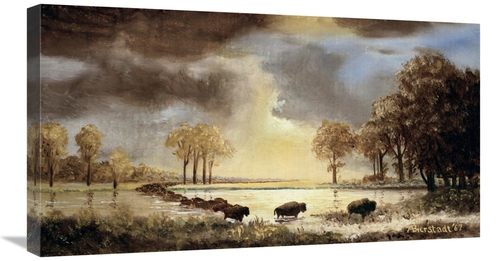 Global Gallery GCS-276744-30-142 30 in. The Buffalo Trail, 1867 Ar