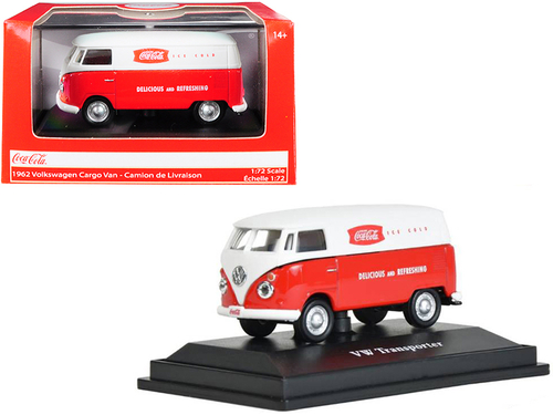 1962 Volkswagen Transporter Cargo Van \Coca-Cola\" Red and White 1/72
