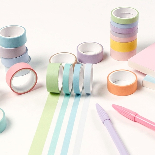 12PCS/SET Simple Solid Color Washi Tape Set